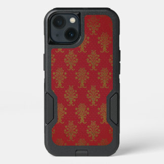 Pink And Gold Floral Pattern iPhone 13 Case