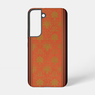 Pink And Gold Floral Pattern Samsung Galaxy S22 Case