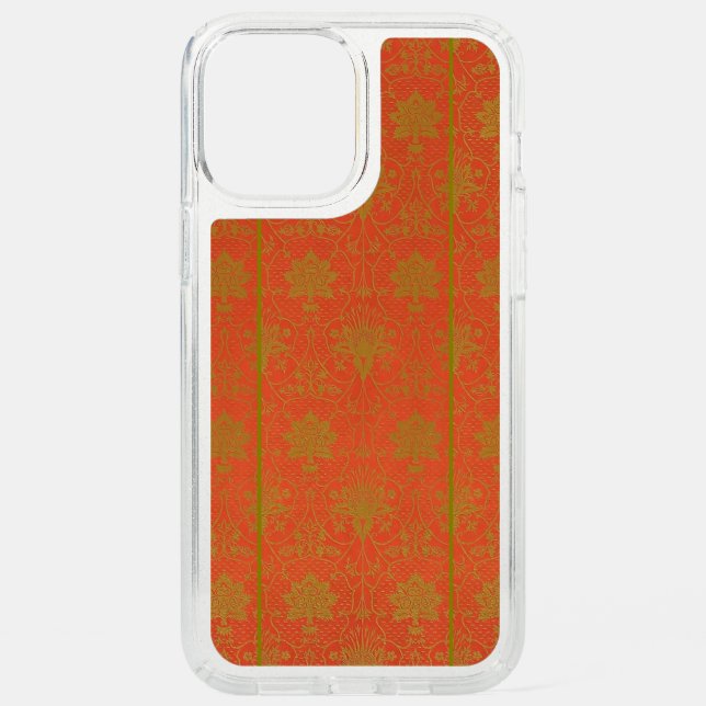 Pink And Gold Floral Pattern Speck iPhone 12 Pro Max Case (Front)