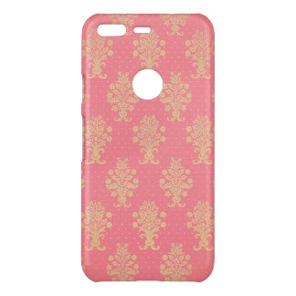 Pink And Gold Floral Pattern  Uncommon Google Pixel Case