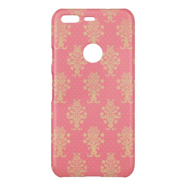 Pink And Gold Floral Pattern  Uncommon Google Pixel Case (Back)