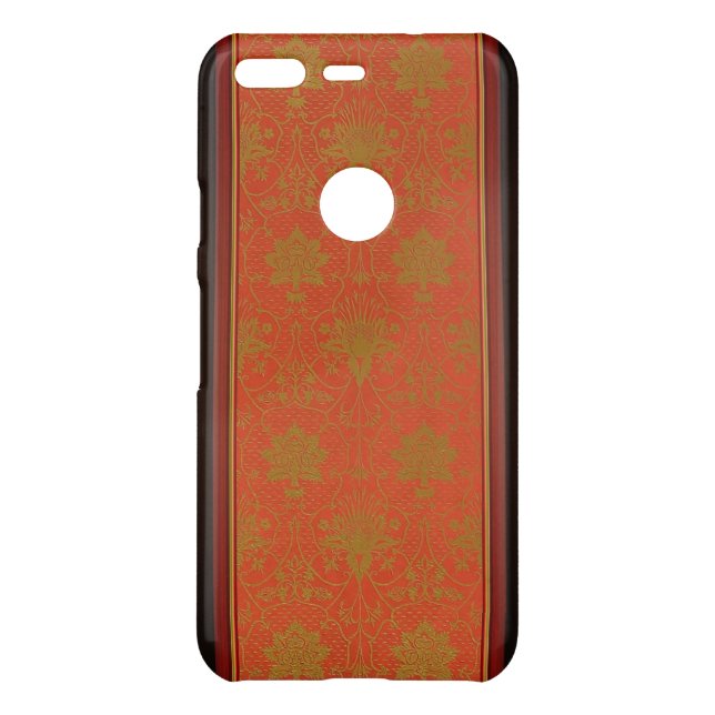Pink And Gold Floral Pattern Uncommon Google Pixel Case (Back)