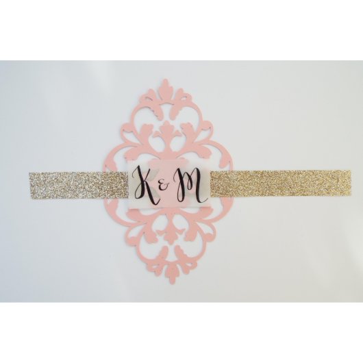 Pink And Gold Floral Wedding Invitation (Top)