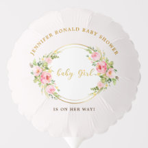 Pink and Gold flower Baby girl baby shower