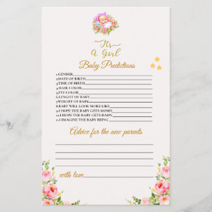 Pink and Gold Flower theme its a girl baby shower Flyer