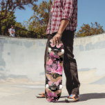 Pink and Gold Foil Floral Butterfly Pattern Skateboard<br><div class="desc">Rose Gold and Gold Foil Girly Floral Butterfly Pattern. This Cute Blush Pink Butterflies and Flowers Pattern is perfect for a girl's birthday gift.</div>