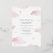 Pink and Gold Foil Sweet Dreams Baby Shower Invite (Standing Front)