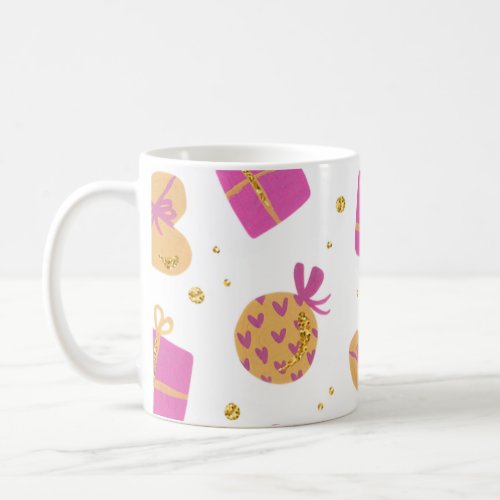 Pink and Gold Gift Wrapping Paper Mug