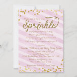 Pink And Gold Girl Baby Sprinkle Shower Invitation at Zazzle