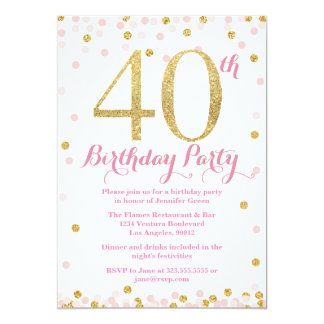 40th bday party invitations