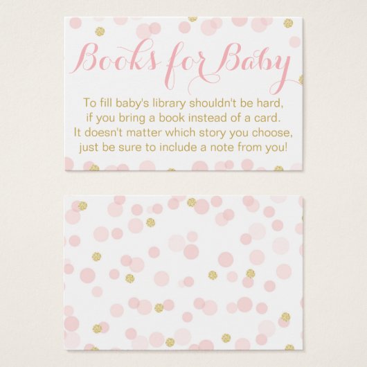 Pink and Gold Glitter Confetti Books For Baby (Front & Back)