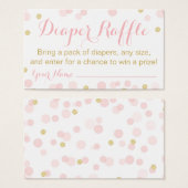 Pink and Gold Glitter Confetti Raffle (Front & Back)