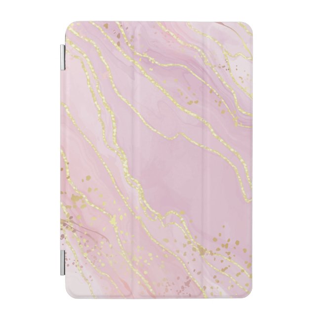 Pink And Gold Glitter  iPad Mini Cover (Front)