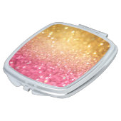 pink and gold glitter look vanity mirror (Turned)