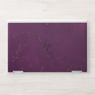 Pink and gold glitter marble HP laptop skin