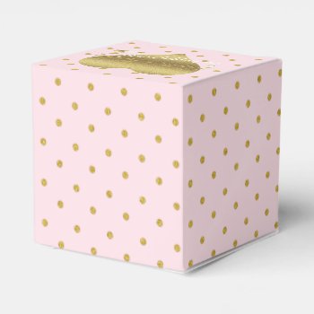 Pink And Gold Heart Polka Dots Party Favor Boxes by Ohhhhilovethat at Zazzle