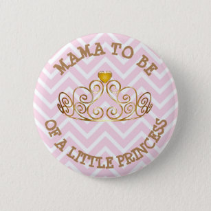 Pink and Gold ITS A GIRL Mom to Be Button