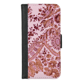 Pink And Gold Lace iPhone 8/7 Wallet Case