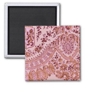Pink And Gold Lace Magnet by LeFlange at Zazzle