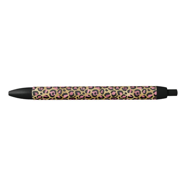 Pink and Gold Leopard  Pen (Front)