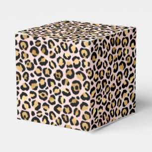 Pink and Gold Leopard Series Design 12 Favor Boxes