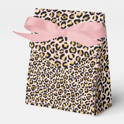 Pink and Gold Leopard Series Design 12  Favor Boxes