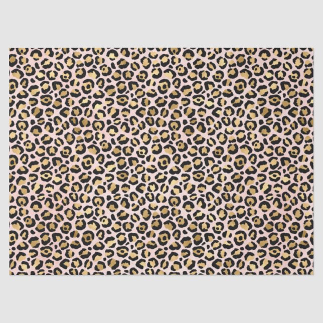 Pink and Gold Leopard Series Design 12 Tissue Paper (Front)