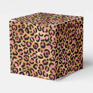 Pink and Gold Leopard Series Design 13 Favor Boxes
