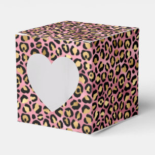 Pink and Gold Leopard Series Design 15 Favor Boxes
