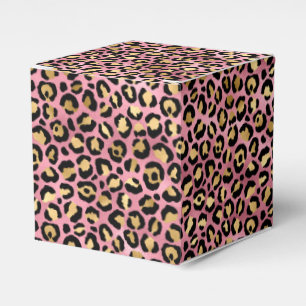 Pink and Gold Leopard Series Design 15 Favor Boxes
