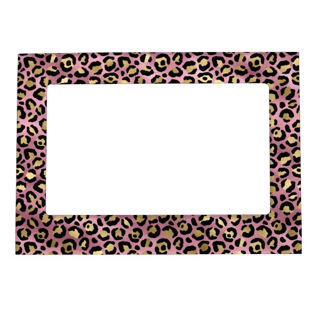 Pink and Gold Leopard Series Design 15 Magnetic Frame (Front)
