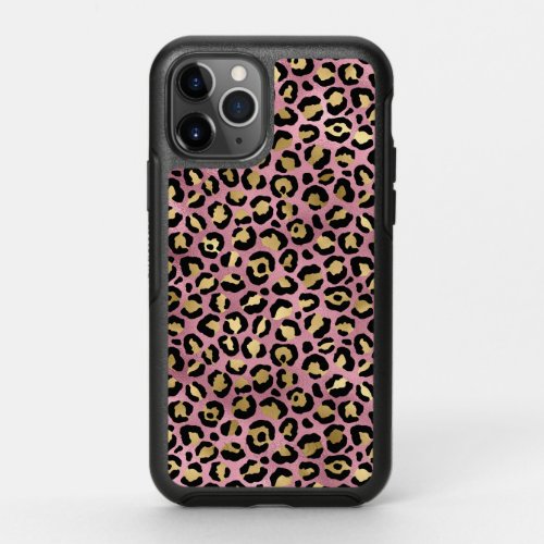 Pink and Gold Leopard Series Design 15 OtterBox Symmetry iPhone 11 Pro Case