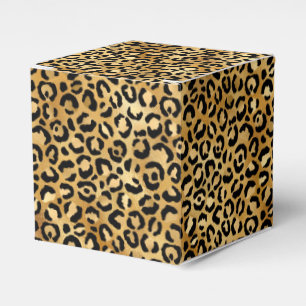 Pink and Gold Leopard Series Design 1  Favor Boxes