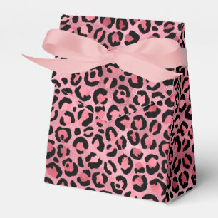 Pink and Gold Leopard Series Design 2 Favor Boxes