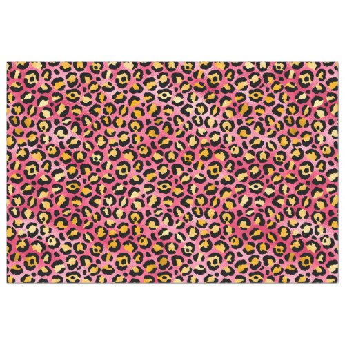 Pink and Gold Leopard Spots Tissue Paper