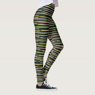 Pink and Gold Lines Leggings