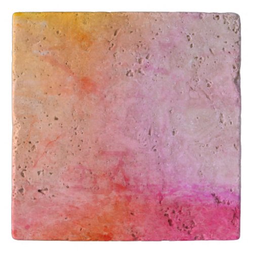 Pink and Gold Marble Custom Travertine Stone Trive Trivet