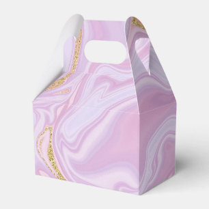 Pink and gold marble favor box
