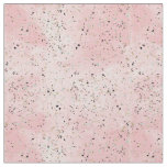 Pink and Gold Marble Terrazzo Fabric