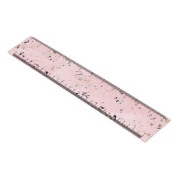 Pink and Gold Marble Terrazzo Ruler