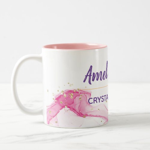 Pink and Gold Marble Two Tone Mug