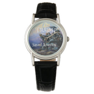 Pink And Gold Mini Sparkling Trump Republican Watch
