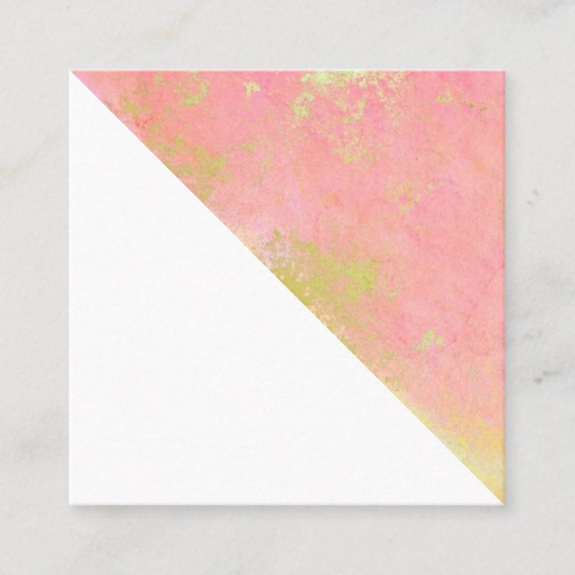 Pink and Gold Minimalist Business Card (Front)
