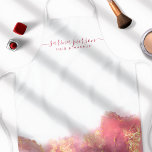 Pink And Gold Modern Art Liquid Watercolor Ink Apron<br><div class="desc">Pink And Gold Modern Art Liquid Watercolor Ink Apron. Perfect for makeup artists,  hair stylists,  cosmetologists,  and more!</div>