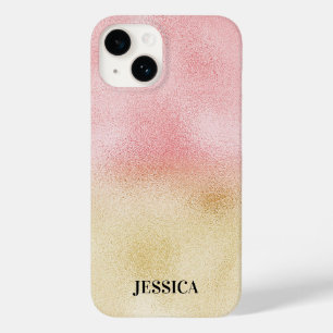 Pink and Gold Ombre Foil Case-Mate iPhone 14 Case