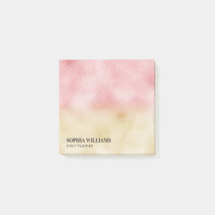 Pink and Gold Ombre Foil Post-it Notes