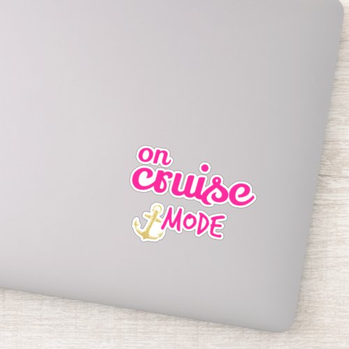 Pink and Gold On Cruise Mode Nautical Vinyl Decal