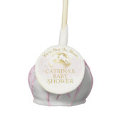 Pink and Gold Over the Moon Baby Shower Cake Pops (Front)