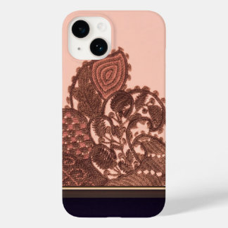 Pink And Gold Paisley Case-Mate iPhone 14 Case