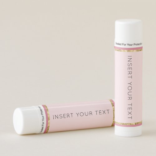 Pink and Gold Personalized Lip Balm